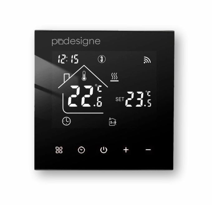 Termostat pTOUCH BLACK DRY CONTACT WIFI-SMART LIFE